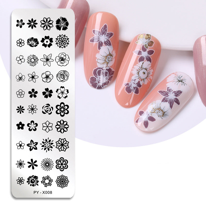 JMT-265994 Stainless Steel Nail Printing Plates - Small Square Design, Multiple Models Available