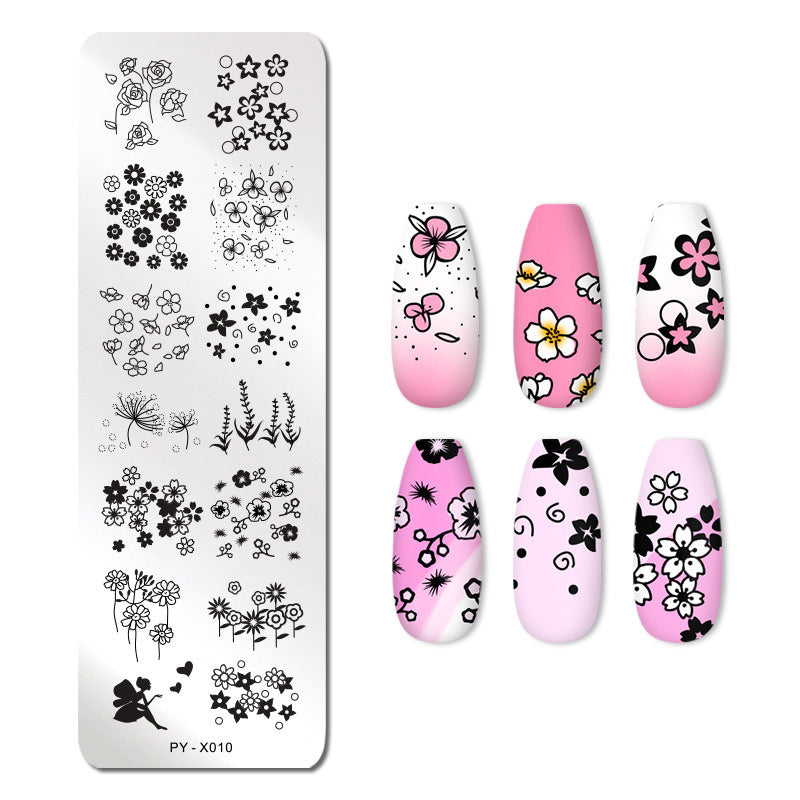 JMT-265994 Stainless Steel Nail Printing Plates - Small Square Design, Multiple Models Available