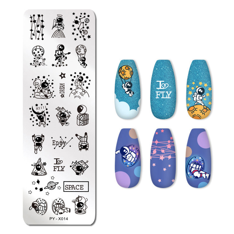 JMT-265994 Stainless Steel Nail Printing Plates - Small Square Design, Multiple Models Available