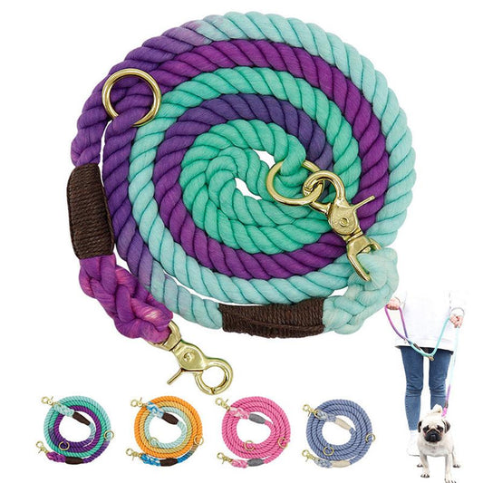 JMT-266186 Multi-Color Soft Cotton Dog Leash for Small, Medium, and Large Dogs - 150cm Length