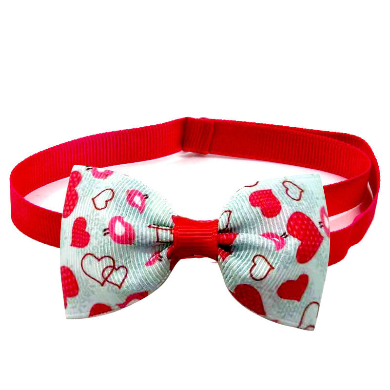 JMT-266506 Loving Cupid Cat Pet Bow Tie with Letter Pattern, Perfect for Halloween and Special Occasions