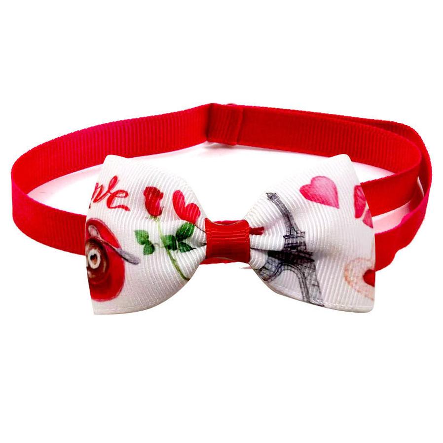 JMT-266506 Loving Cupid Cat Pet Bow Tie with Letter Pattern, Perfect for Halloween and Special Occasions