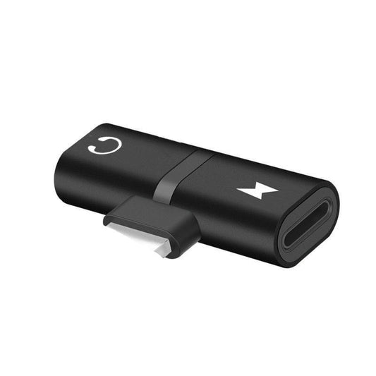 JMT-266634 Dual Function Audio Adapter for iPhone - Charges and Plays Music Simultaneously, Compatible with Models 7, 8, X, 11, 12