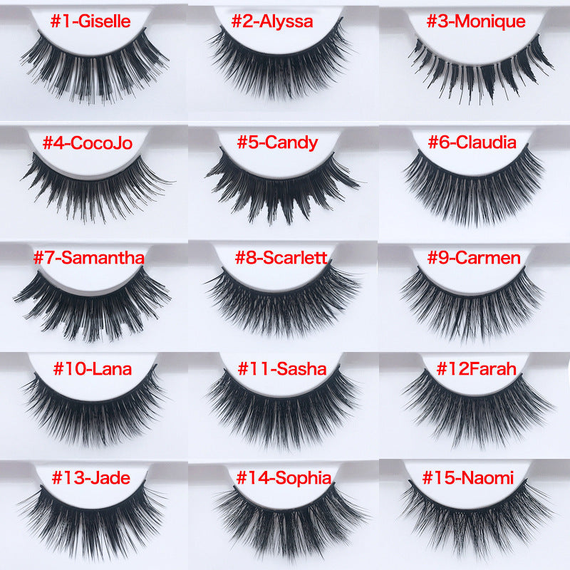 JMT-266954 3D Mink Hair False Eyelashes for Voluminous and Natural Look