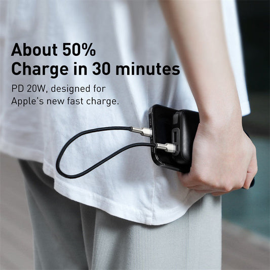 JMT-267018 Type-C to Apple Fast Charging Cable - Available in 0.25m, 1m, 2m Lengths, Multiple Colors