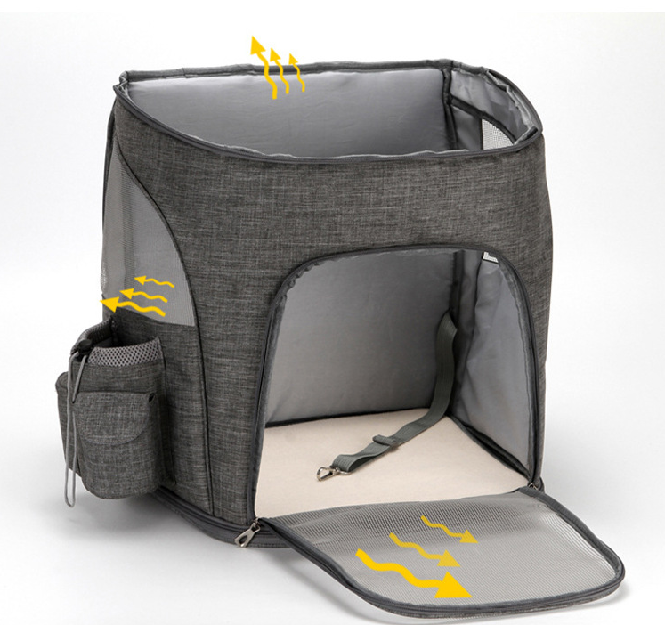 JMT-267082 Portable Pet Shoulder Bag with Breathable Design and Large Capacity for Cats and Dogs