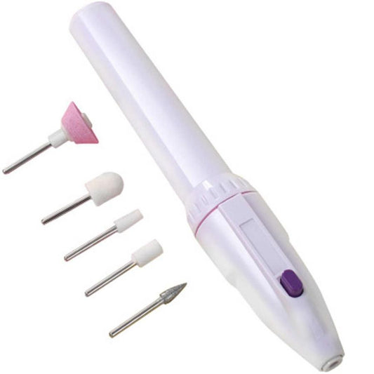 JMT-267146 Electric Nail Manicure Grinder - White, Nail Polish Tool for All Skin Types