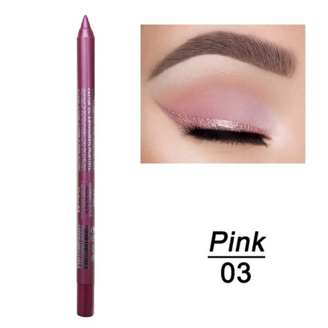 JMT-267274 Versatile Waterproof Eyeliner Pencil in 14 Vibrant Colors - Long-lasting & Easily Removable