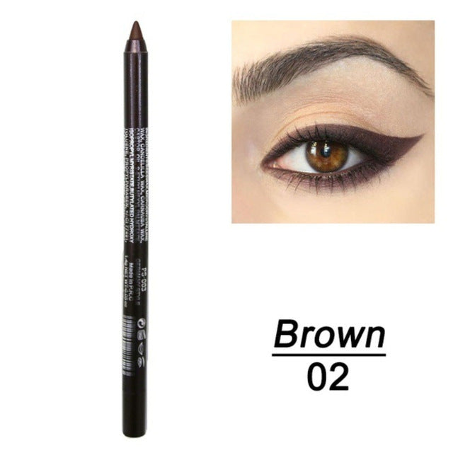 JMT-267274 Versatile Waterproof Eyeliner Pencil in 14 Vibrant Colors - Long-lasting & Easily Removable