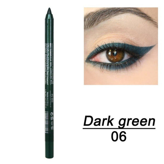 JMT-267274 Versatile Waterproof Eyeliner Pencil in 14 Vibrant Colors - Long-lasting & Easily Removable