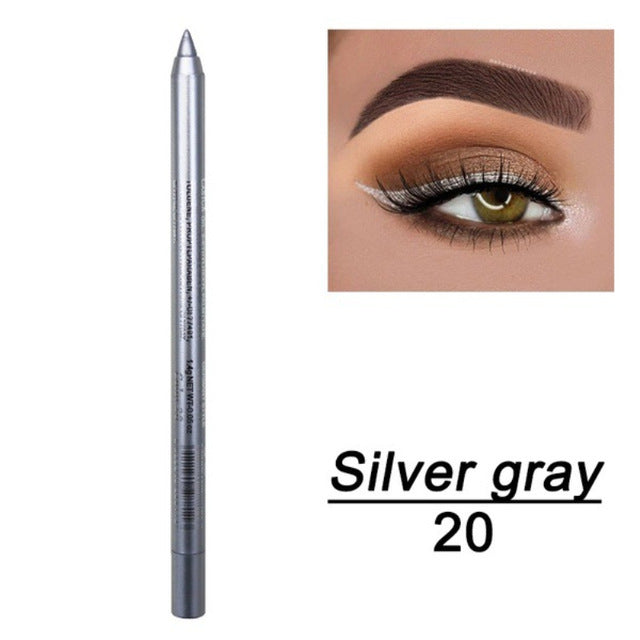 JMT-267274 Versatile Waterproof Eyeliner Pencil in 14 Vibrant Colors - Long-lasting & Easily Removable
