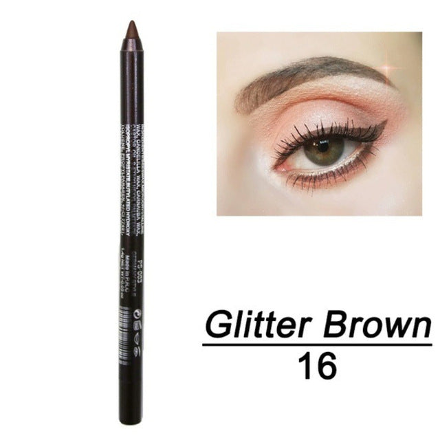 JMT-267274 Versatile Waterproof Eyeliner Pencil in 14 Vibrant Colors - Long-lasting & Easily Removable