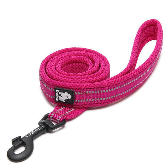 JMT-267338 Durable Nylon Pet Dog Leash in Multiple Colors - Black, Orange, Green, Lake Blue, Rose Red