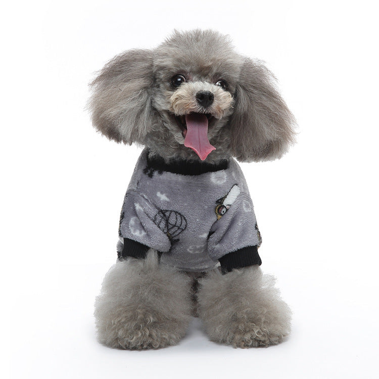 JMT-267466 Cozy Collection Autumn Dog Pajamas - Soft Polyester in Grey Penguin & Ladybird Designs, Sizes S-XL