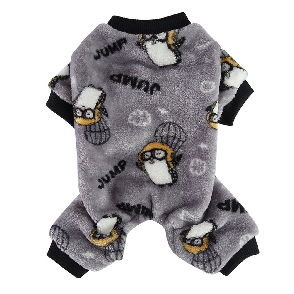 JMT-267466 Cozy Collection Autumn Dog Pajamas - Soft Polyester in Grey Penguin & Ladybird Designs, Sizes S-XL