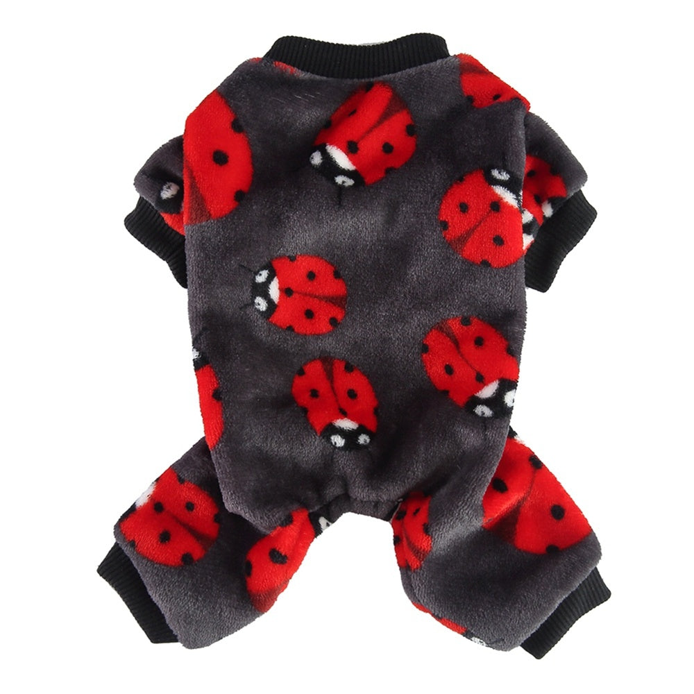 JMT-267466 Cozy Collection Autumn Dog Pajamas - Soft Polyester in Grey Penguin & Ladybird Designs, Sizes S-XL