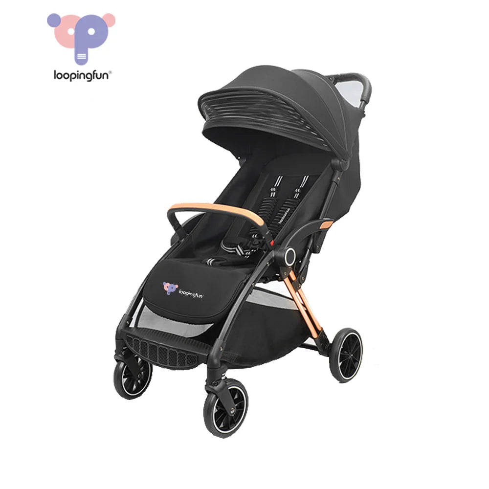 JMT-267850 Luxury Aluminium Frame Automatic Foldable Stroller Lightweight Baby Pram