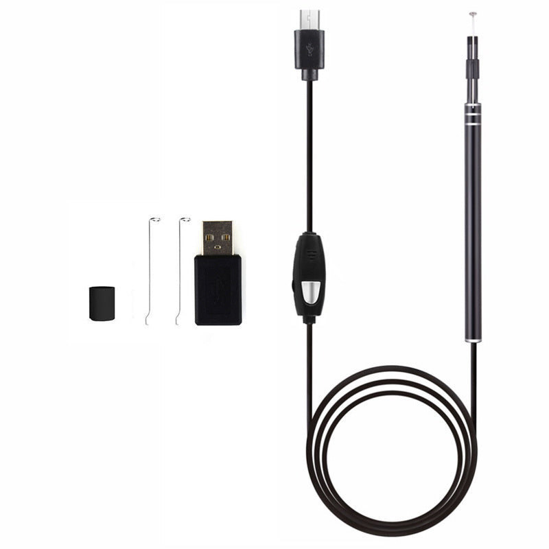 JMT-268234 Ear Canal Cleaning Endoscope with 5.5MM Camera and Ear Spoons - Versatile Inspection Tool for Ear, Throat, Nose, and Scalp