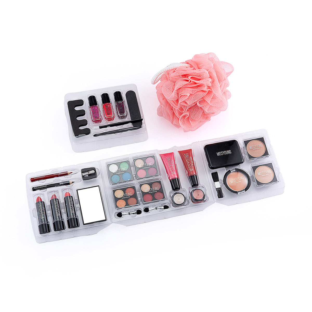 JMT-268426 Multi-Color Makeup Set with Lipstick, Eye Shadow, Nail Polish, and More