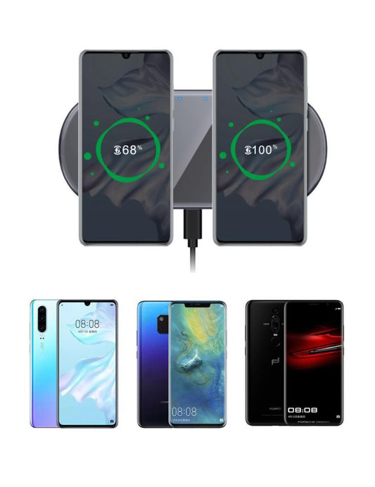JMT-268682 Aluminum Alloy Wireless Charger with Tempered Glass Cover - 15W Fast Charging