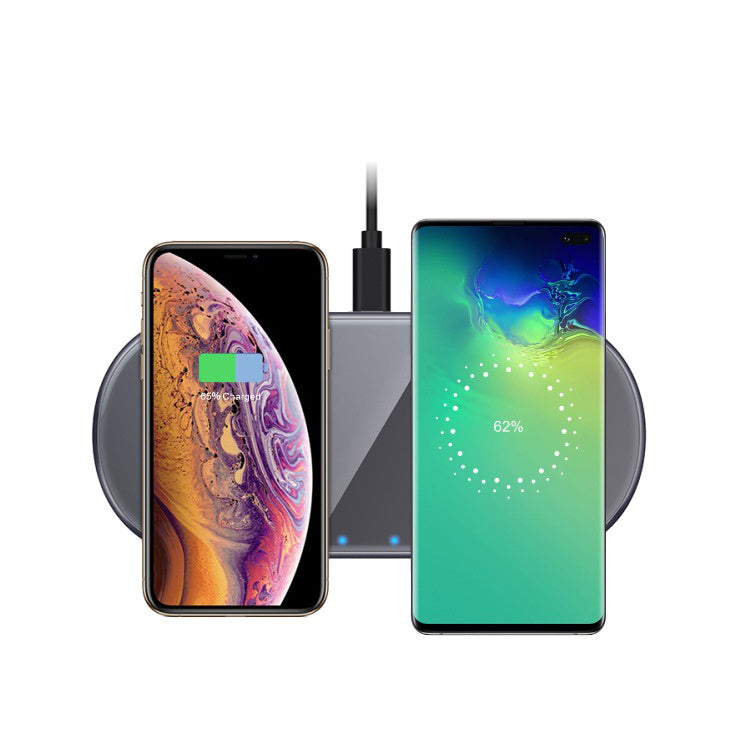 JMT-268682 Aluminum Alloy Wireless Charger with Tempered Glass Cover - 15W Fast Charging