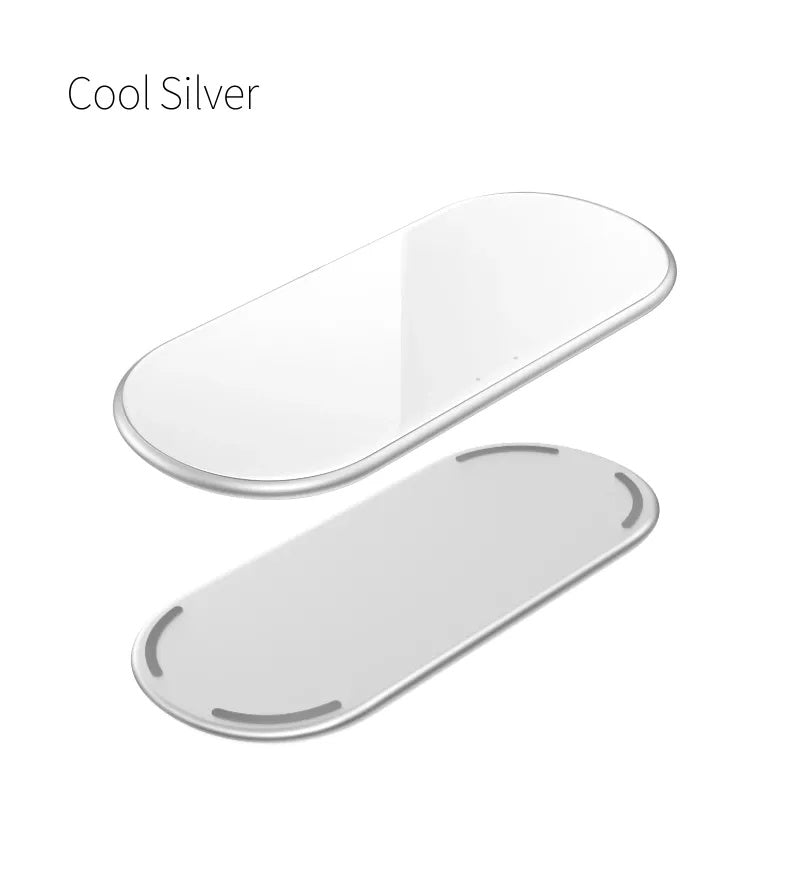 JMT-268682 Aluminum Alloy Wireless Charger with Tempered Glass Cover - 15W Fast Charging