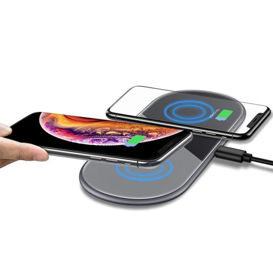 JMT-268682 Aluminum Alloy Wireless Charger with Tempered Glass Cover - 15W Fast Charging