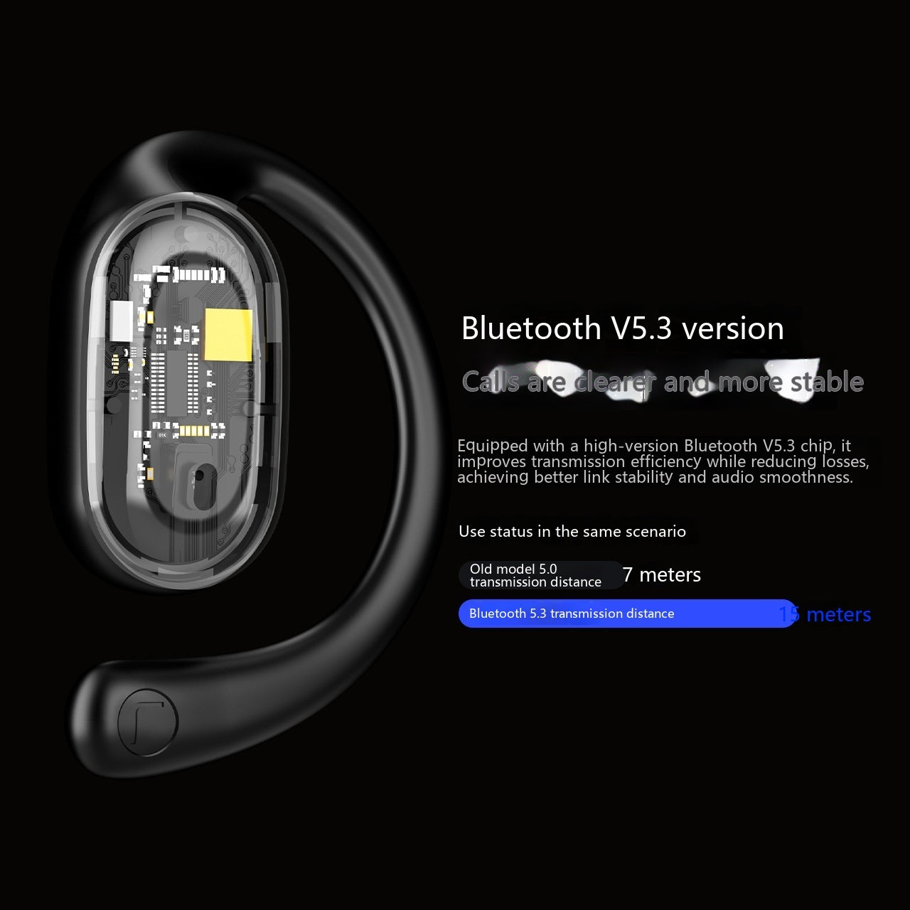 JMT-268810 Bone Conduction Sports Headset with Call Function and Digital Display