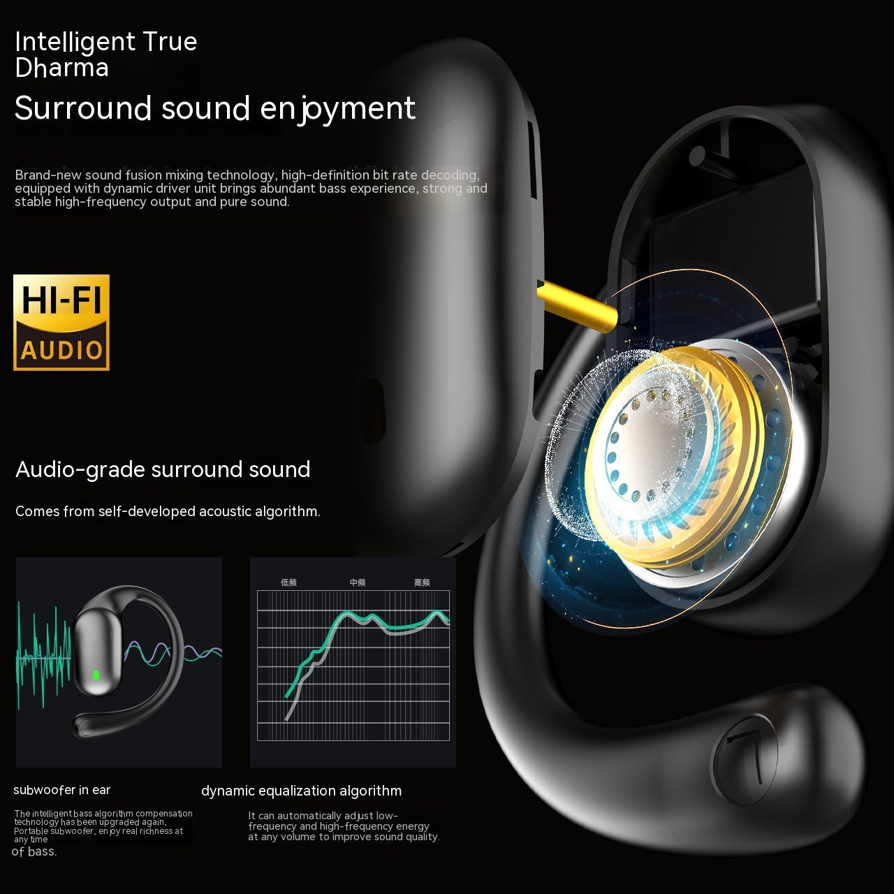 JMT-268810 Bone Conduction Sports Headset with Call Function and Digital Display