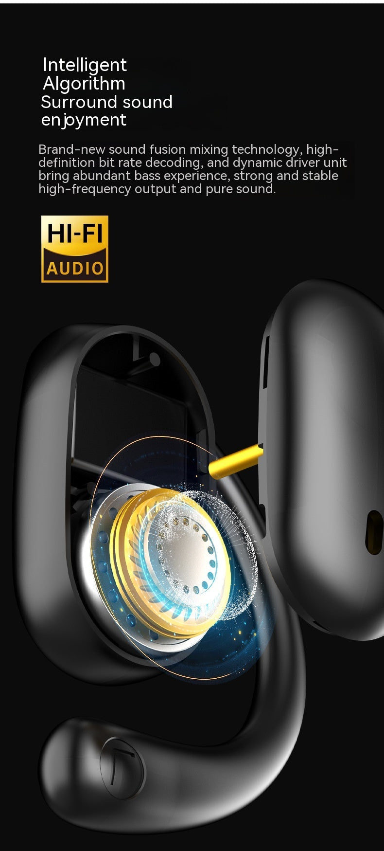 JMT-268810 Bone Conduction Sports Headset with Call Function and Digital Display