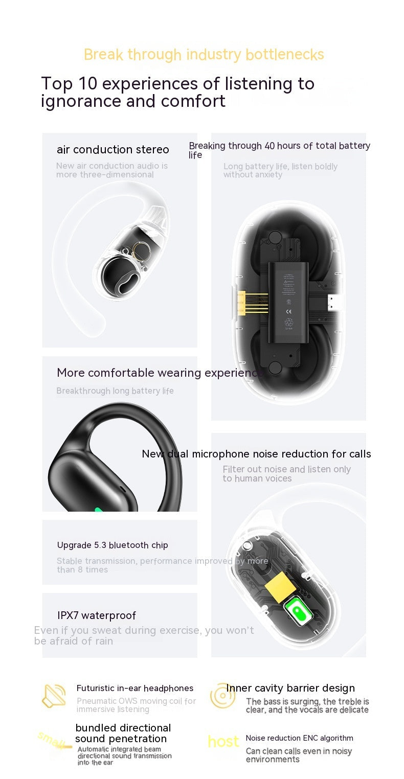 JMT-268810 Bone Conduction Sports Headset with Call Function and Digital Display