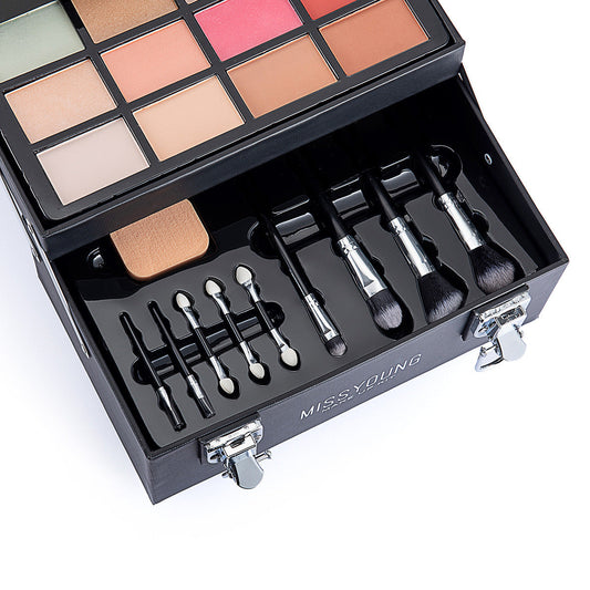 JMT-269578 Comprehensive Eye Shadow and Lip Gloss Cosmetic Set with Blush, Mascara, and Brushes
