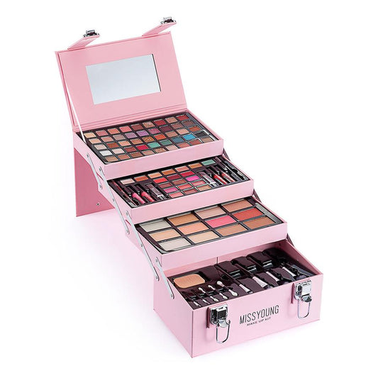 JMT-269578 Comprehensive Eye Shadow and Lip Gloss Cosmetic Set with Blush, Mascara, and Brushes