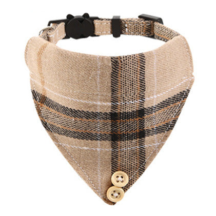 JMT-269642 Plaid Bow Cat Collar with Bell - Adjustable and Stylish for All Seasons