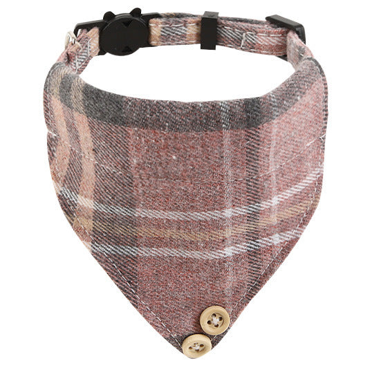 JMT-269642 Plaid Bow Cat Collar with Bell - Adjustable and Stylish for All Seasons