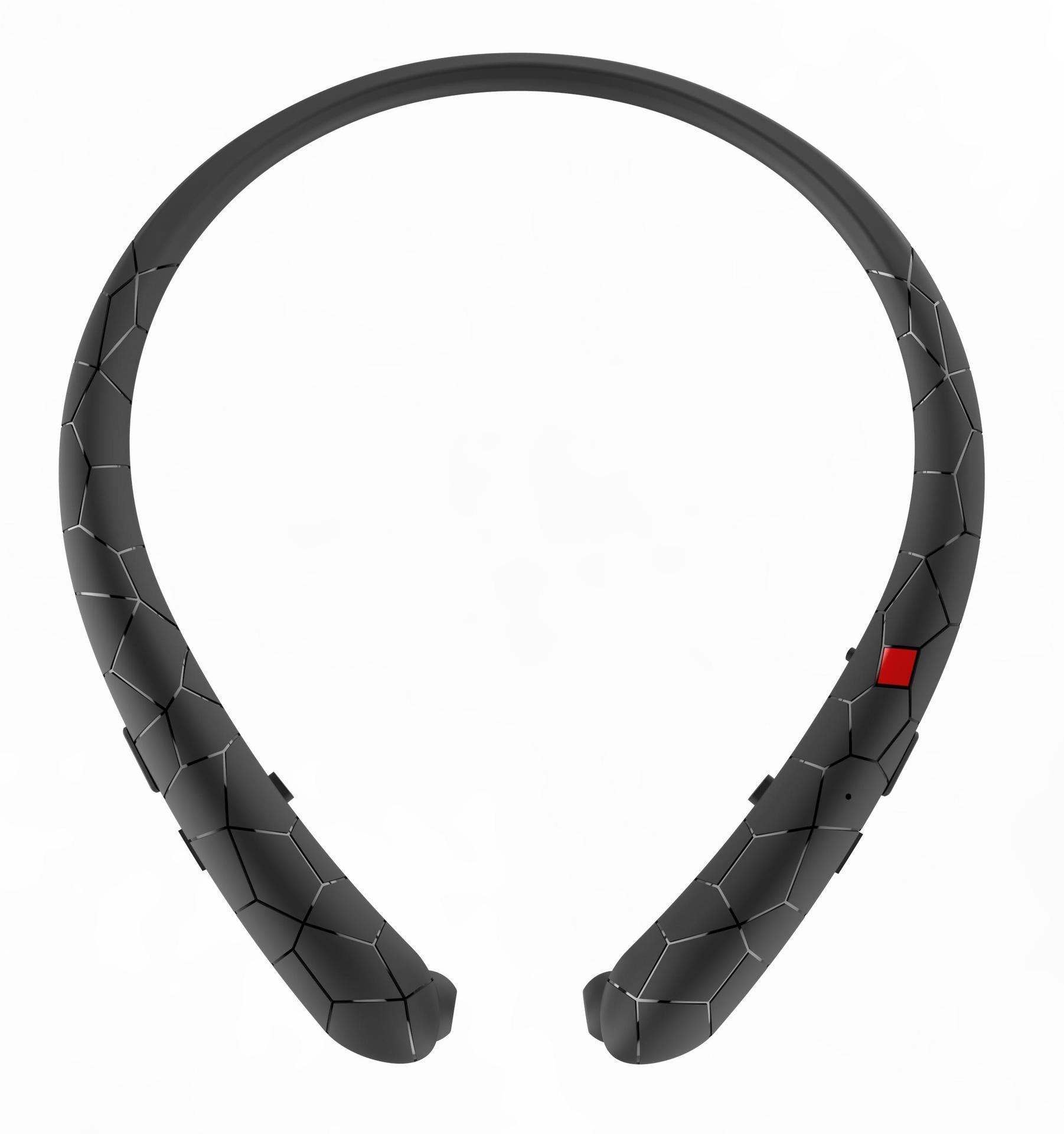 JMT-269642 Wireless Neckband Bluetooth Headphones with Retractable Wire and Noise-Canceling Microphone