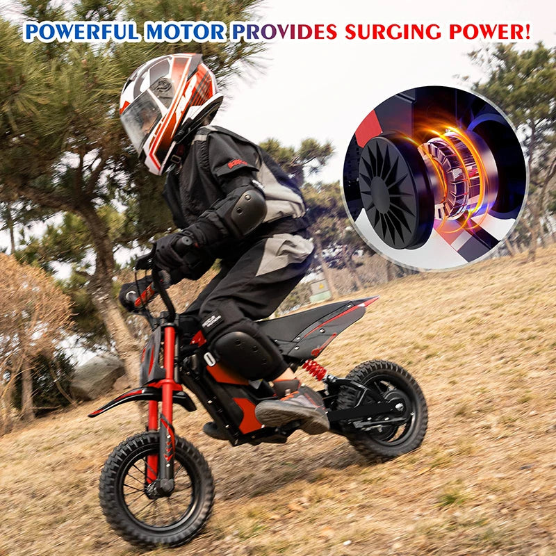 JMT-269898 Electric Dirt Bike for Kids - 36V 300W Strong Aluminum Frame, 250cc Scooter Dirt Bikes , Top Speed 27.9 mph