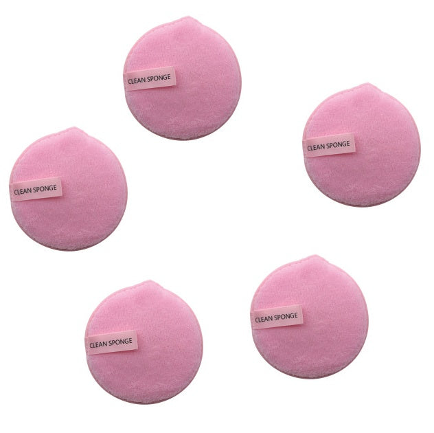 JMT-270282 Magic Water Makeup Remover Puff - Short Hair Round Sponge for Effective Cleansing