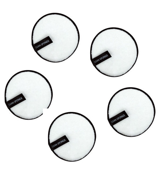 JMT-270282 Magic Water Makeup Remover Puff - Short Hair Round Sponge for Effective Cleansing