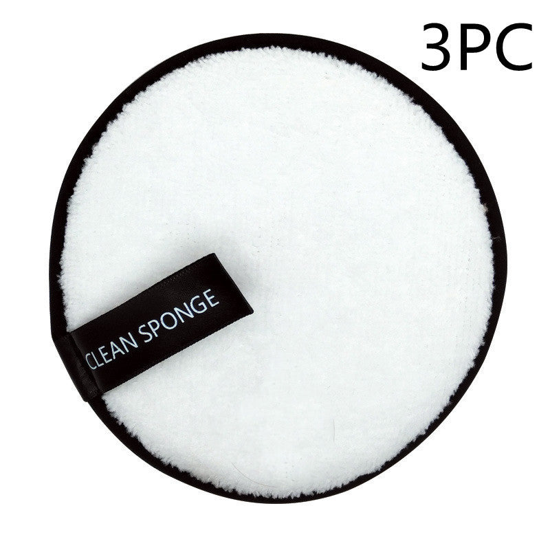 JMT-270282 Magic Water Makeup Remover Puff - Short Hair Round Sponge for Effective Cleansing