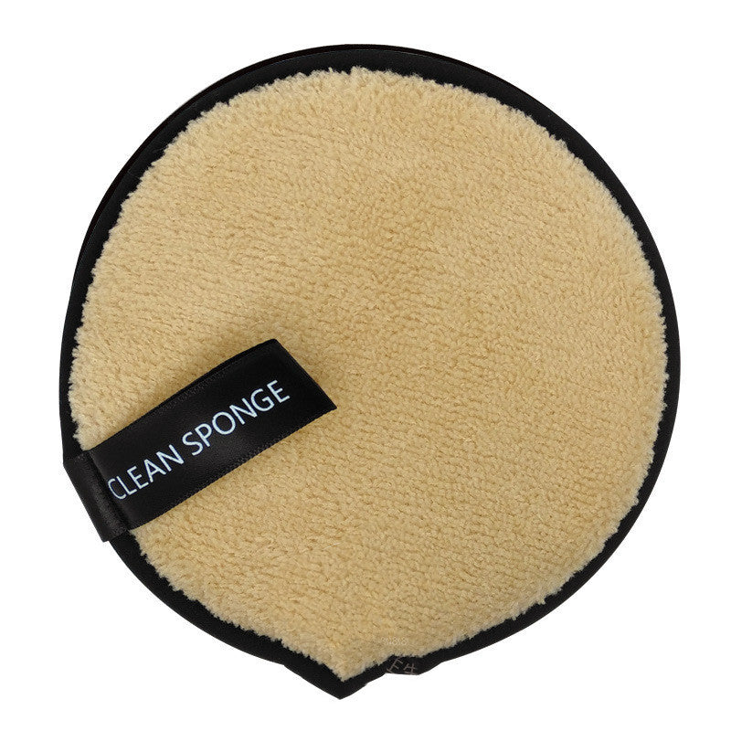 JMT-270282 Magic Water Makeup Remover Puff - Short Hair Round Sponge for Effective Cleansing