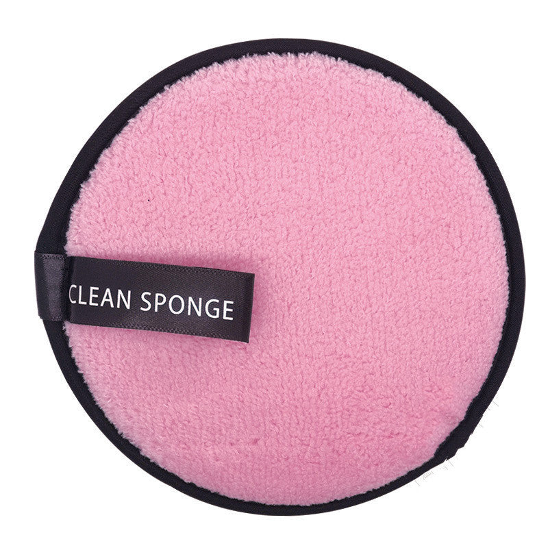 JMT-270282 Magic Water Makeup Remover Puff - Short Hair Round Sponge for Effective Cleansing