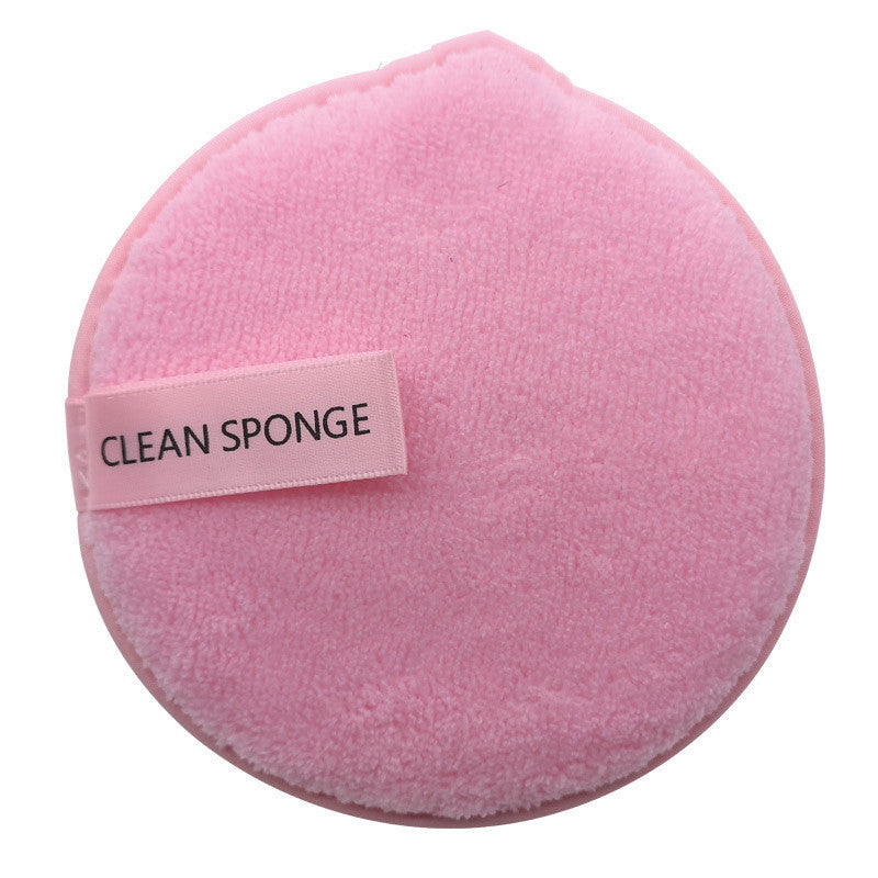 JMT-270282 Magic Water Makeup Remover Puff - Short Hair Round Sponge for Effective Cleansing