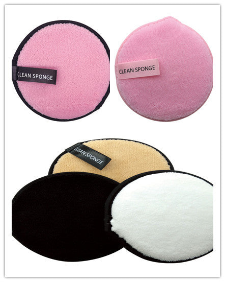JMT-270282 Magic Water Makeup Remover Puff - Short Hair Round Sponge for Effective Cleansing