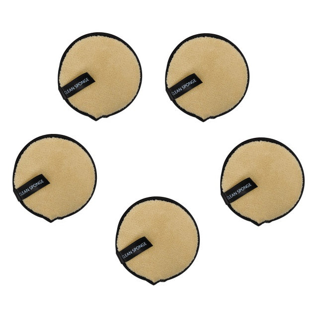 JMT-270282 Magic Water Makeup Remover Puff - Short Hair Round Sponge for Effective Cleansing