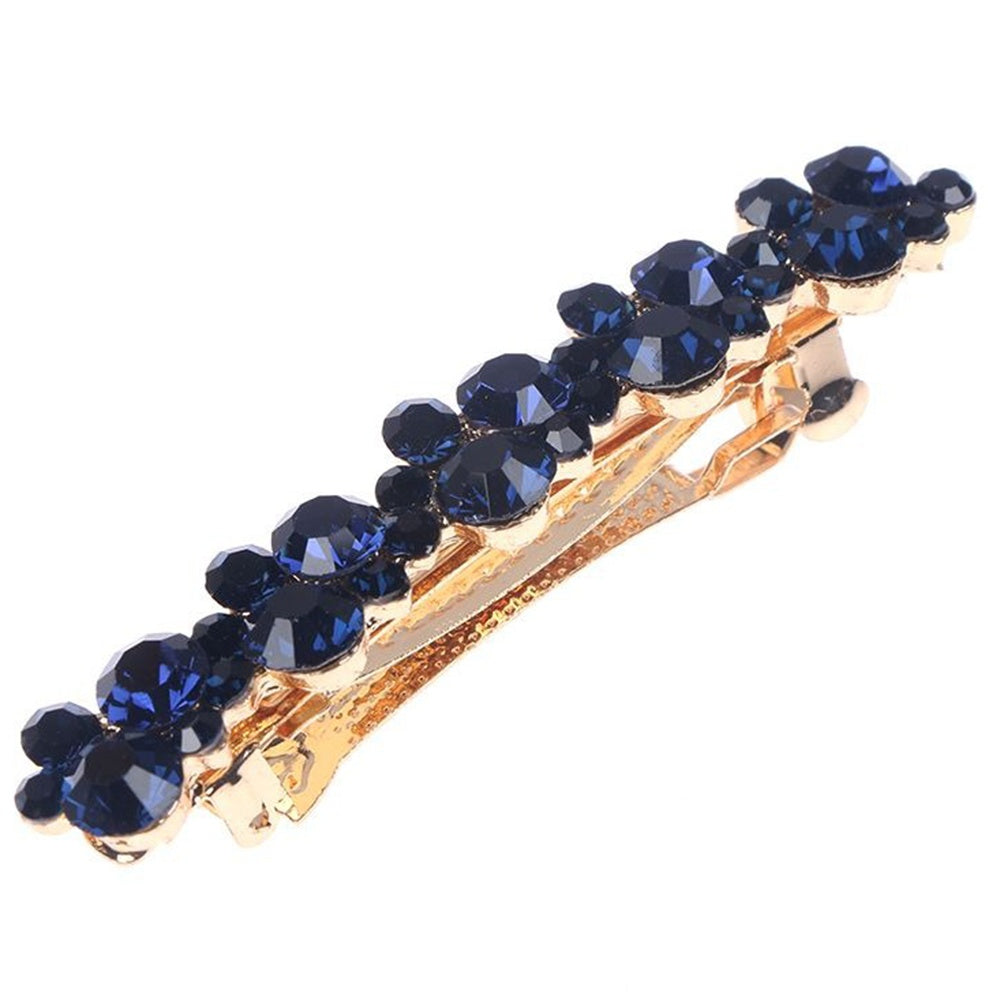 JMT-270666 Korean Style Spring Clip Hair Clip with Pearl Rhinestones – 7cm Long, Chic Side or Tail Accessory