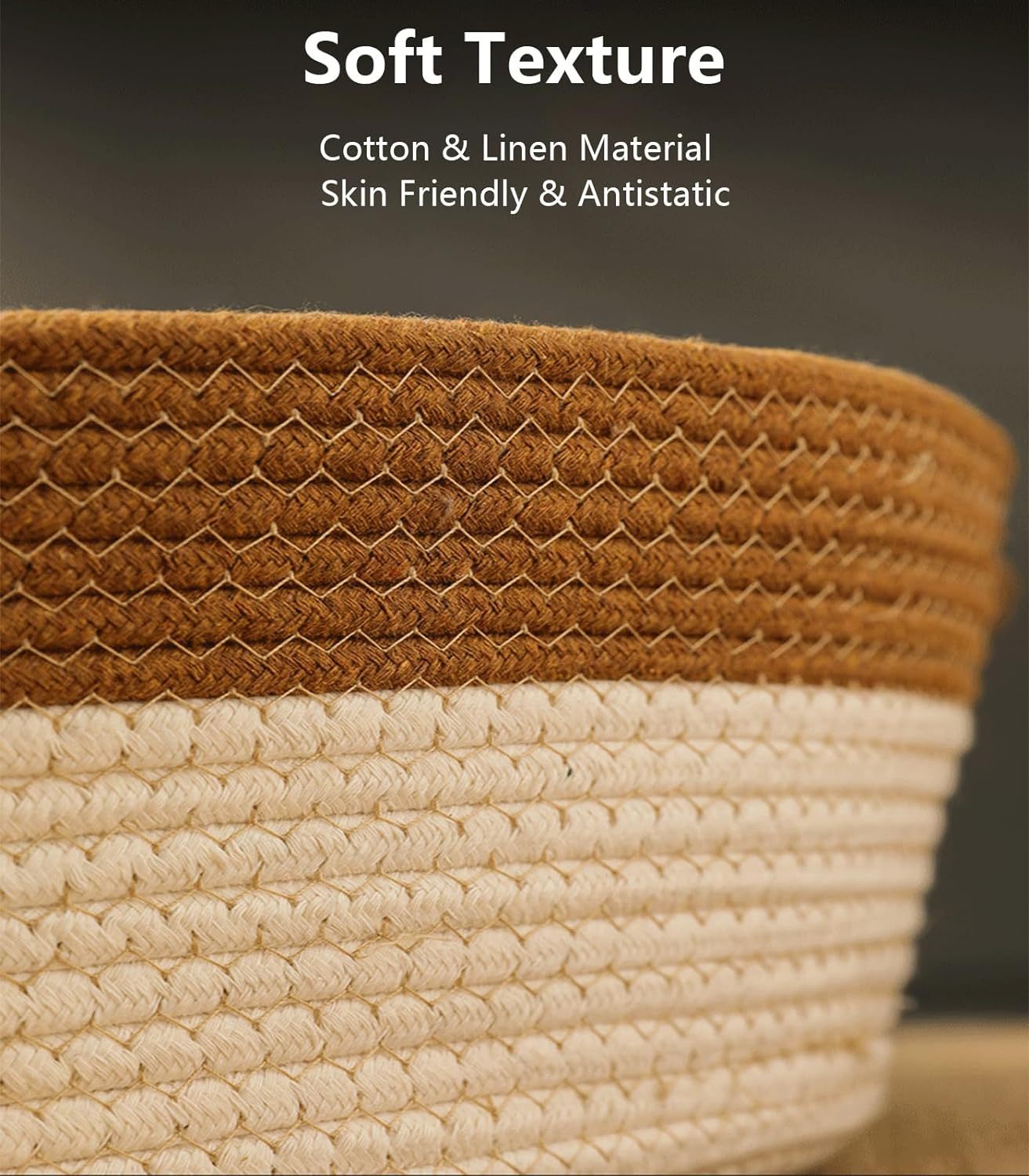 JMT-271114 Hand Woven Cat Bed with Toy Tail - Natural Cotton Linen Kitten House and Scratch Pad for Small Breeds, Breathable and Durable