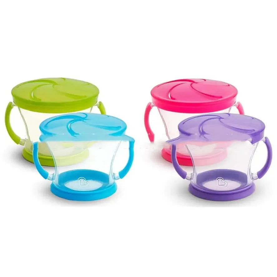 JMT-271242 Toddler Snack Catchers with Dustproof Lid - BPA Free, Dishwasher Safe Snack Containers for Baby Treats