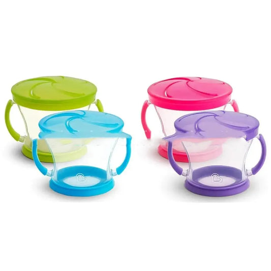 JMT-271242 Toddler Snack Catchers with Dustproof Lid - BPA Free, Dishwasher Safe Snack Containers for Baby Treats