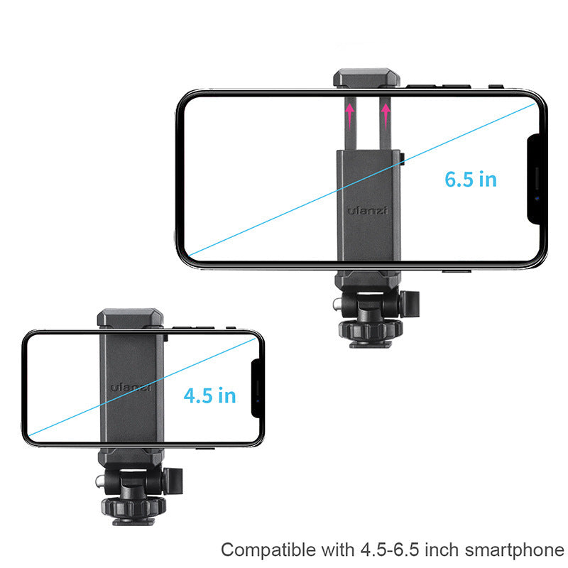 JMT-271306 Adjustable 360-Degree Hot Shoe Mount for Smartphones and Cameras